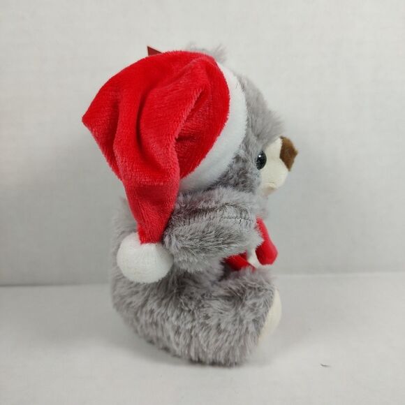 Lot of 3 Christmas Mini Plush Bears Multicolor Xmas Gift Santa Hat Bow Stocking - Picture 14 of 16